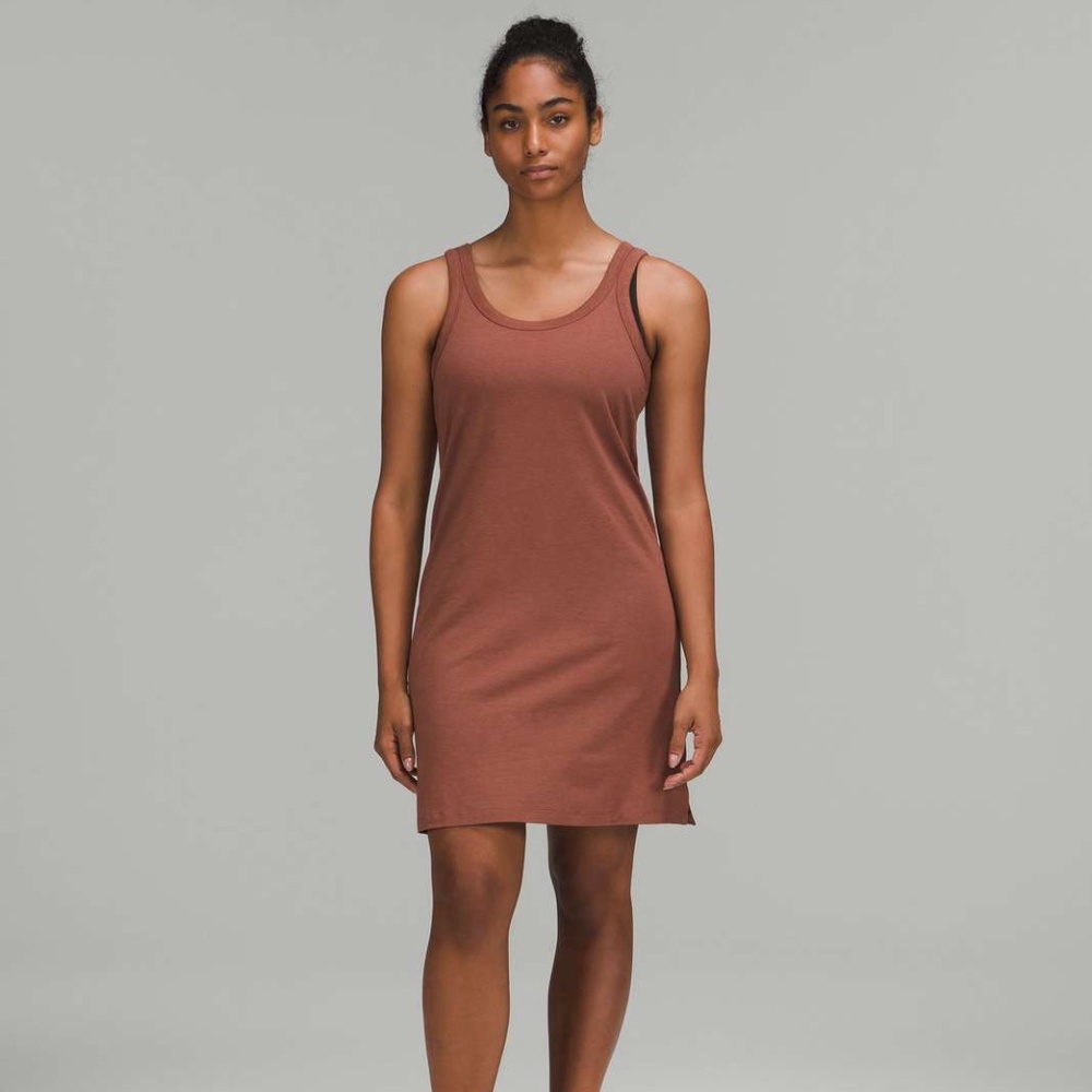 EUC Lululemon Classic Fit Cotton Blend Scoop Dress - Size 10 - Ancient Copper